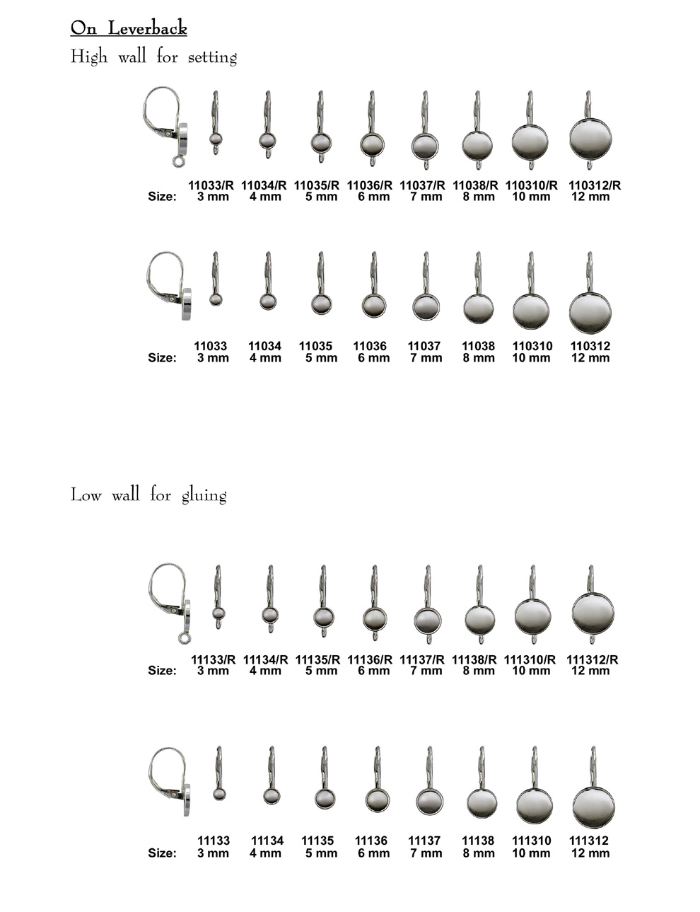 Round bezel earrings